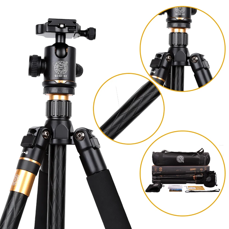  15KG Load photographic portable monopie stativ dslr digital camera Q999 62'' tripod camara profesio