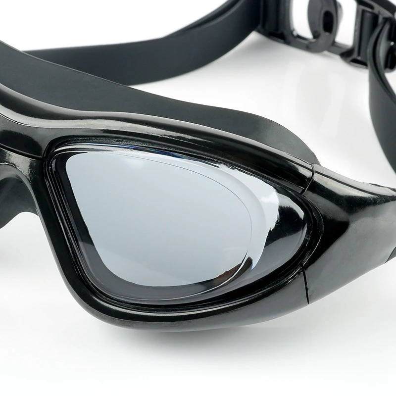Плавательные очки модная большая коробка Hd противотуманные силиконовые плавательные очки