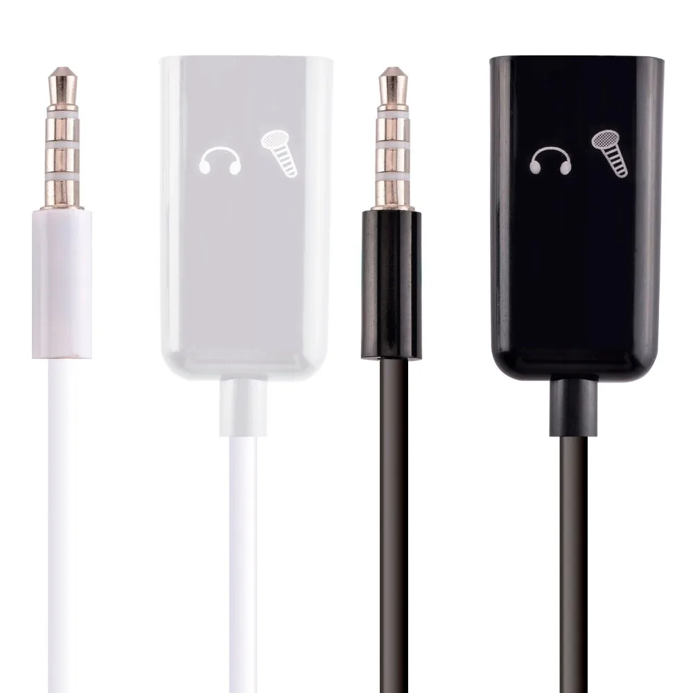 3.5mm Jack Male to Female Earphone Audio Splitter to Micrphone cable
