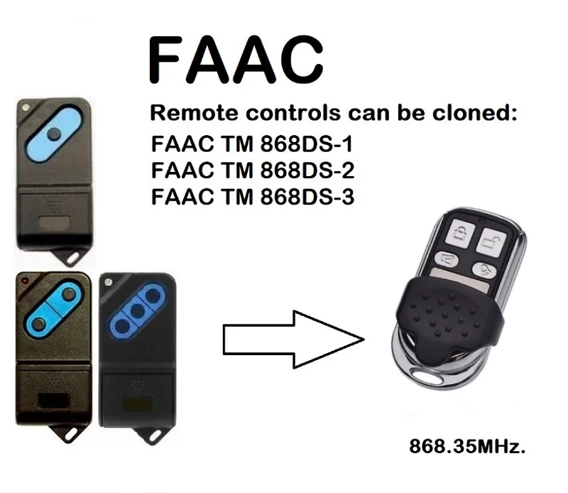 

For FAAC TM 868DS-1,TM 868DS-2,TM 868DS-3 remote duplicator garage door remote free shipping
