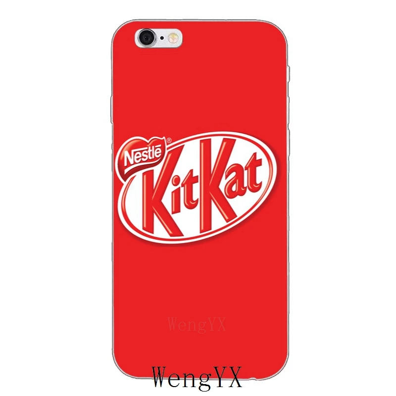Комплект kat chocolate kitkat тонкий силиконовый мягкий чехол для телефона iPhone 4 4s 5 5s 5c SE 6 6s