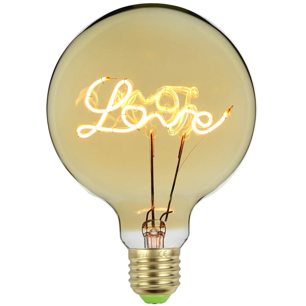 US $25.99 Tianfan Edison Bulbs Vintage Light Bulb G125 Led Bulb Love Home Filament 4w Dimmable 110v 220v E27 Table Lamp Bulb