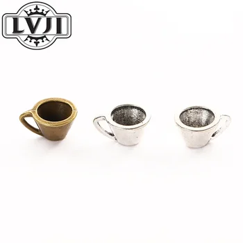 

60pcs vintage tea cup charm Pendant DIY European Style Jewelry Making 5999