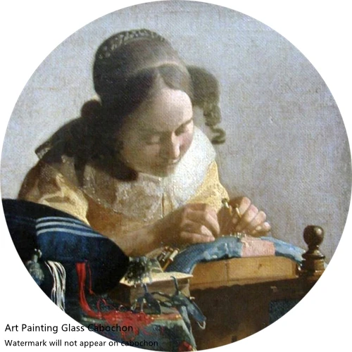 20 шт 12~ 40 мм художника Johannes Vermeer художественная коллекция картин леди письма стекло кабошон DIY ювелирных изделий - Цвет: Z-G7548-13