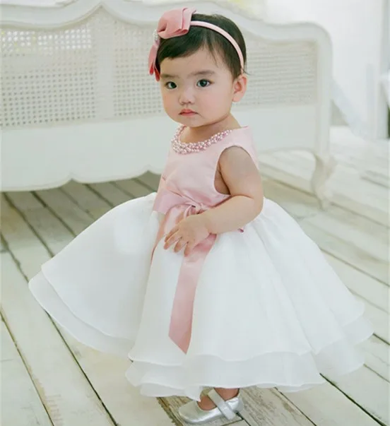 Infant Baby Dress First Year Birthday Newborn Girls Dress Princess 1