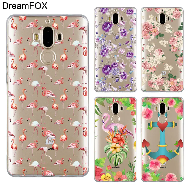 DREAMFOX L580 Fashion Flower Soft TPU Silicone Case Cover For Huawei Mate Nova 2 9 10 20 30 Lite Pro Plus |