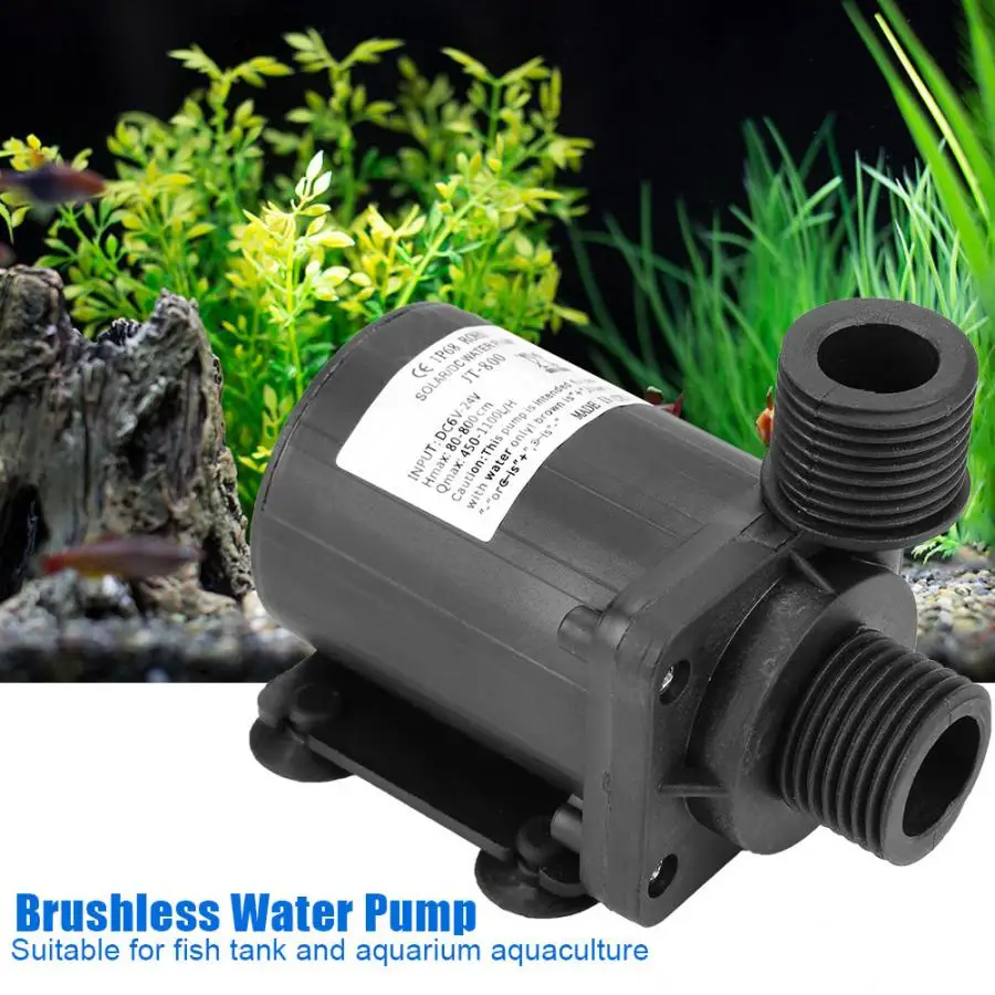 

Low Noise Electric Water Pump 24V Mini Plastic Electric Brushless Water Pump for Water Tank Flow 1000L/H JT-800B-24 -40-100