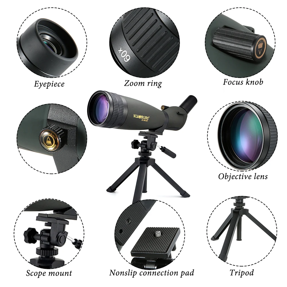 Visionking 30 90X90 Зрительная труба Bak4 охотничья направляющая для наблюдения за птицами