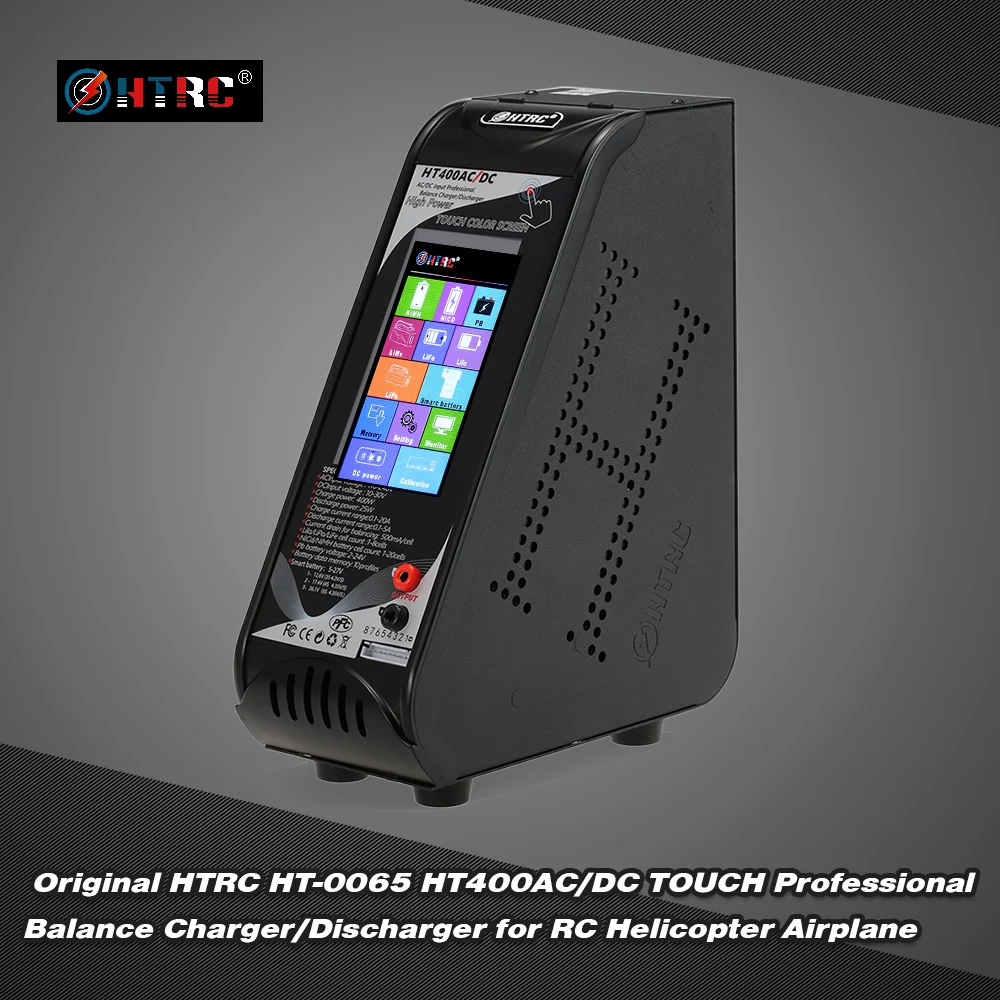 Original HTRC HT-0065 HT400AC/DC TOUCH 400W Professional Balance Charger/Discharger for DJI Inspire 1 Phantom 3 RC Drone