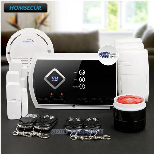 

HOMSECUR Wireless GSM SMS Autodial Burglar Intruder Alarm System with Smoke Sensor