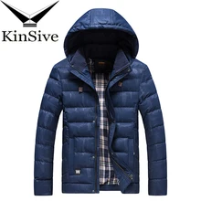 Зимние куртки Для мужчин бренд Повседневное Для мужчин s куртки и пальто толстая парка Для мужчин верхняя одежда с капюшоном Водонепроницаемый хлопок-мягкий мужской костюмы