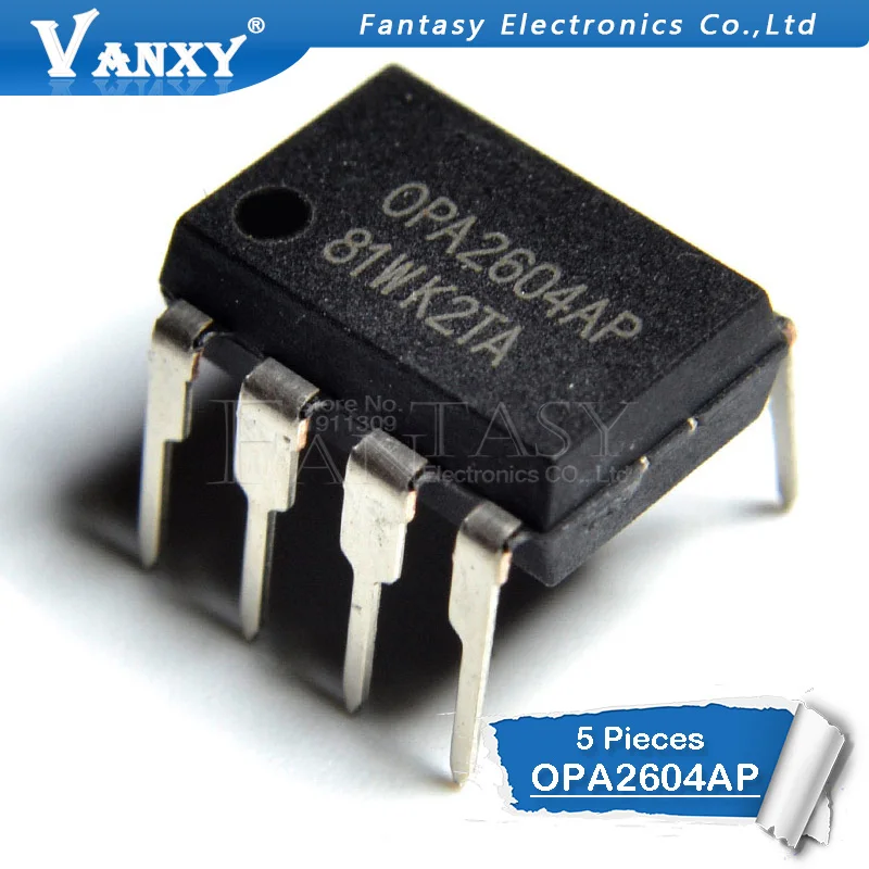 5 шт. OPA2604AP DIP8 OPA2604A DIP OPA2604 DIP-8 2604AP двойной FET-вход, низкий уровень искажений операционный усилитель