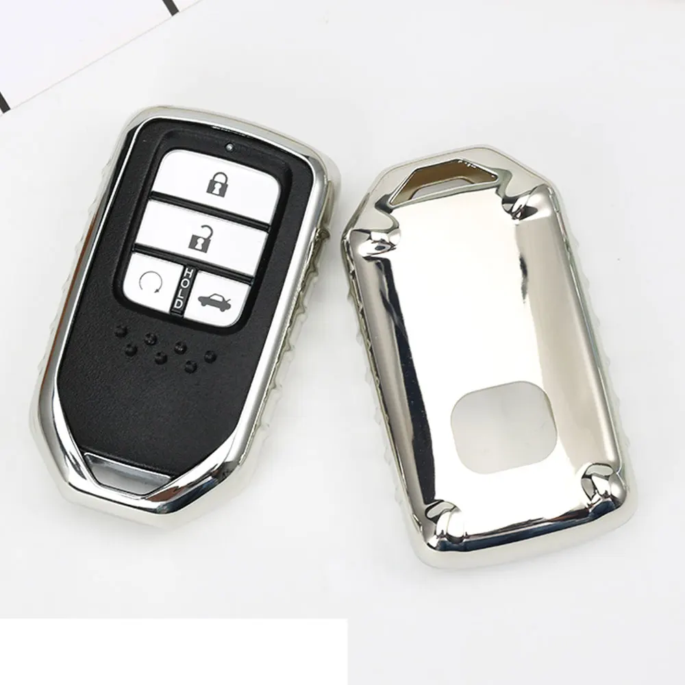 

2017 TPU Car Key Cover Case suitable for Honda Fit Accord Civic CR-V CRV City Jazz Elantra IX35 Santafe Key Chain Accessories