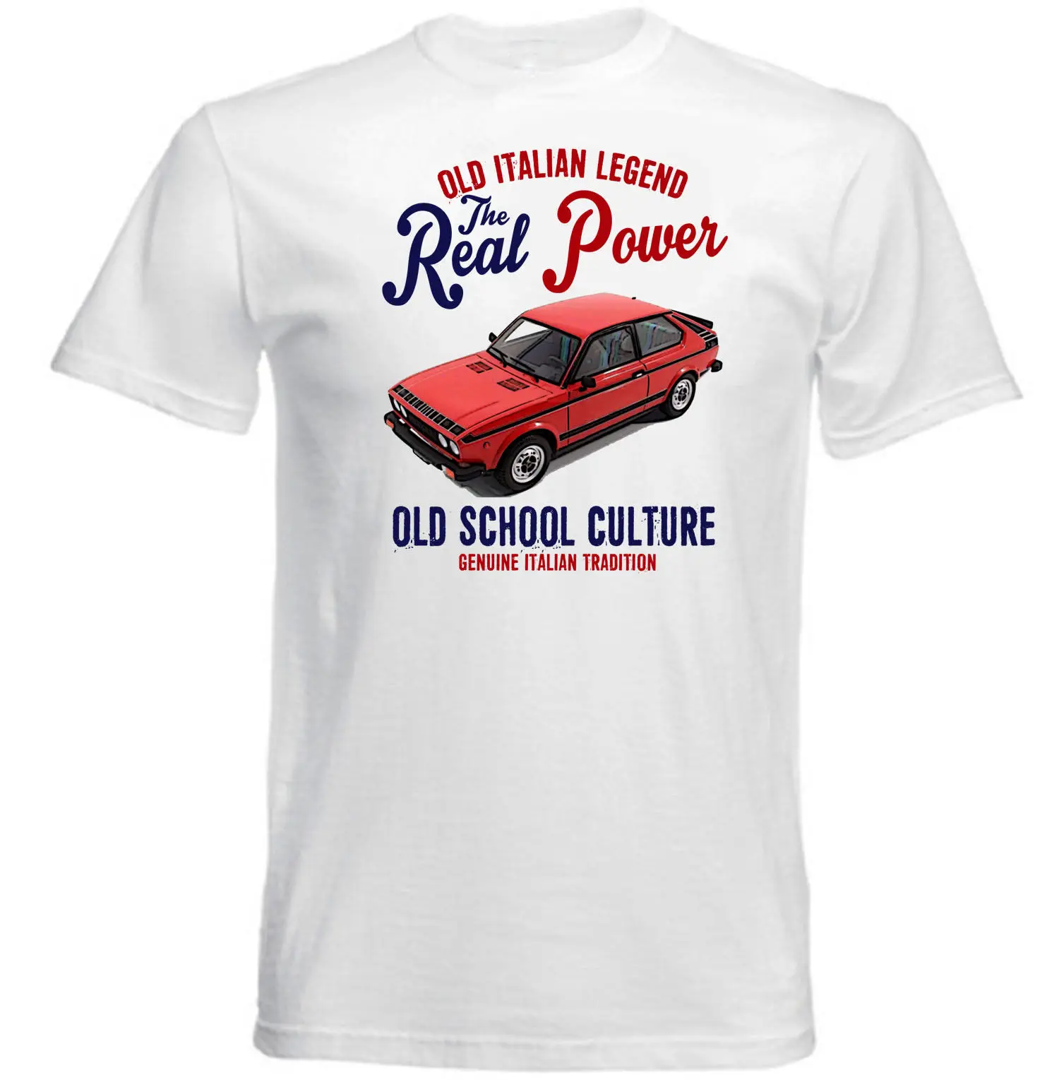 

VINTAGE ITALIAN CAR FIAT 128 SPORT - NEW COTTON T-SHIRT denim clothes cam cat windbreaker Pug tshirt Trump sweat sporter t-shirt