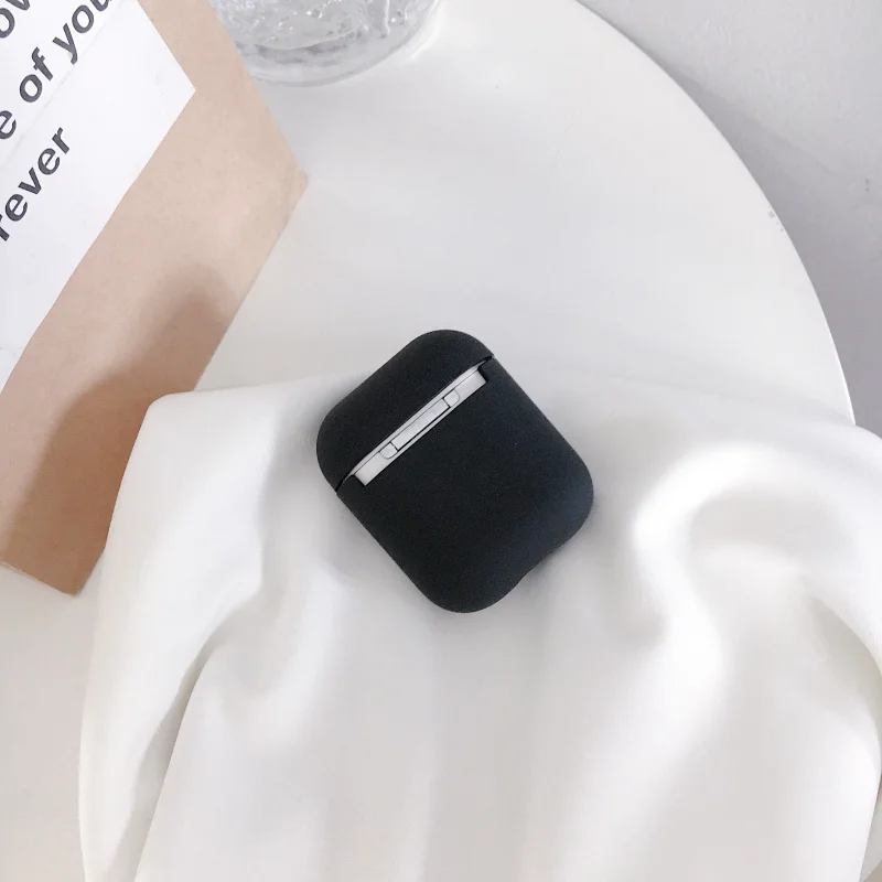 Жесткий чехол для наушников для Apple Airpods 1/2 противоударный чехол для Apple гарнитура для Airpods чехол s Матовый розовый защитный чехол для пары