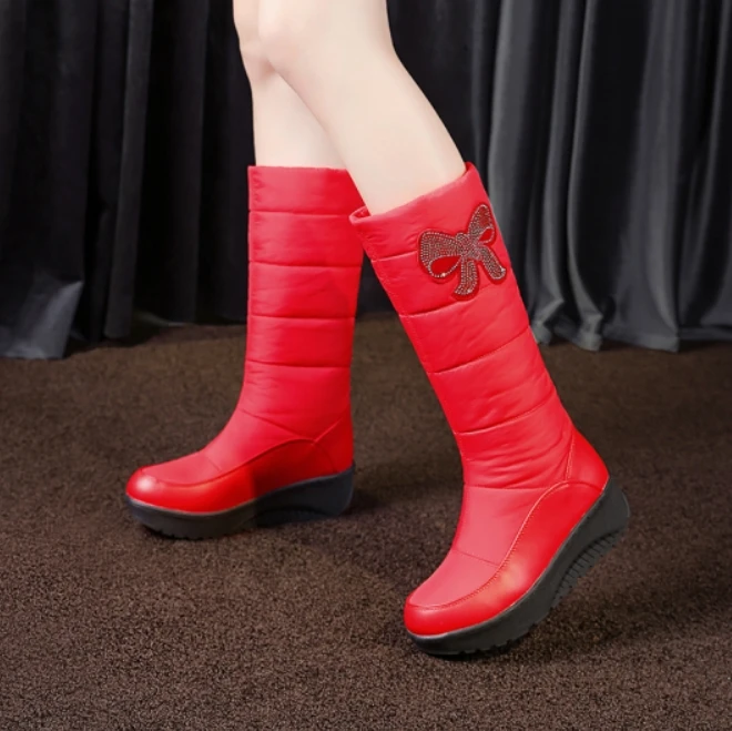 S. Romance/зимние ботинки г. Женские ботинки, Размеры 35-44 женская обувь на каблуке, без шнуровки, с круглым носком женские зимние ботинки черный, красный цвет, SB236
