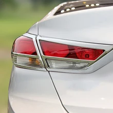 For Hyundai Elantra 2016 2017 Accessories ABS Rear Light Lamp Cover Trim Tail Light Cover Frame Protector Sticker Car Styling mat rear trunk lid cover trim for hyundai elantra 2007 2010 сед polyurethane