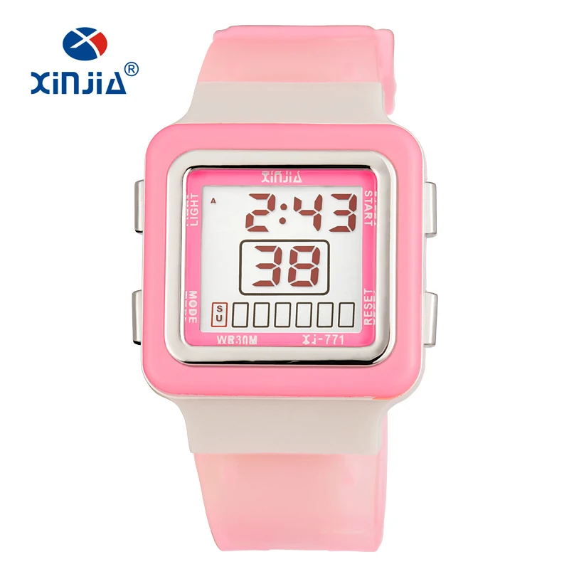 Hot XINJIA Fashion Women Sports Watches Waterproof 30m Ladies Jelly LED