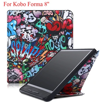 

For Kobo Forma 8'' Transformers Stand Case For KOBO Forma 8 inch PU Leather Flip Protective Shell Soft TPU Cover with Sleep Wake