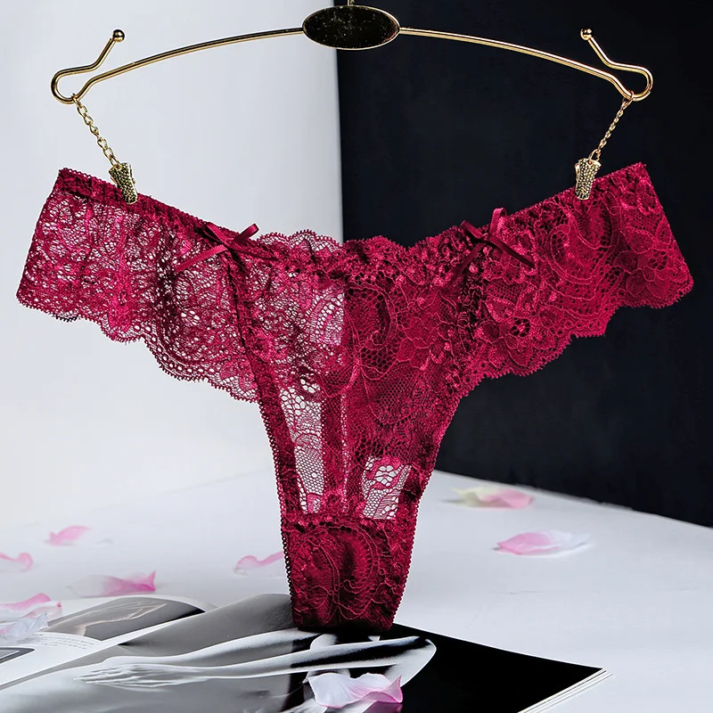Underwear Women Thongs and G Strings Bragas Sexy Lace Panties Women's  T Back Pants Ladies Briefs Underpants Knickers Intimates (15)