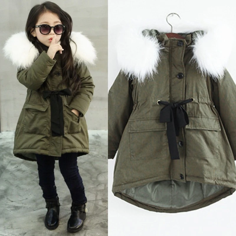 girls white winter coat
