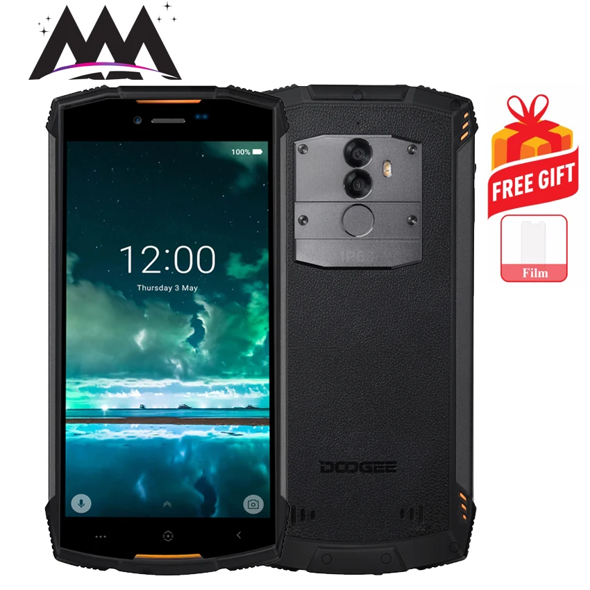 DOOGEE S55 Lite IP68 5500 мАч водонепроницаемый ударопрочный мобильный телефон 5,5 "HD + Android 8,1 4 ядра 2 ГБ + 16 ГБ 13MP + 8MP смартфон 4G