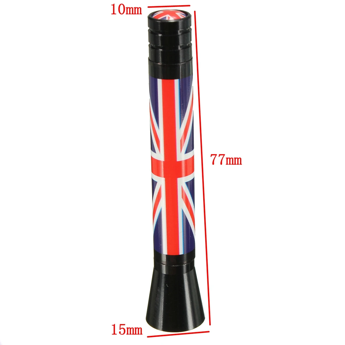 7.7cm/10.7cm Union Jack Car Roof Radio Aerial fm Antenna Antena for Mini Cooper S JCW R55 R56 R57 R60 F55 F56 - Color Name: 7.7cm