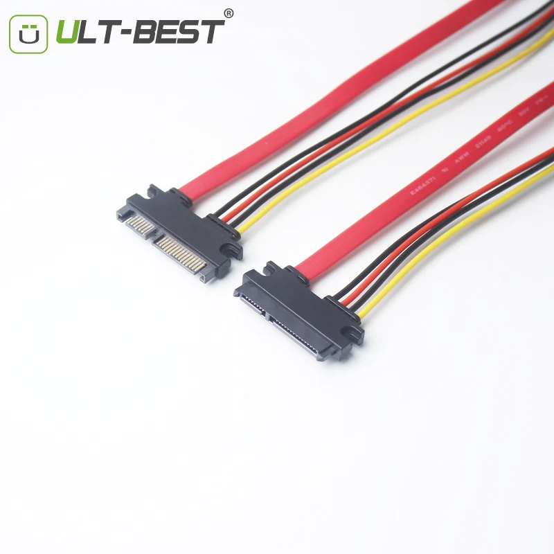 Расширитель питания SATA 22Pin штекер гнездо 7 + 15 Pin серия ATA комбинированный