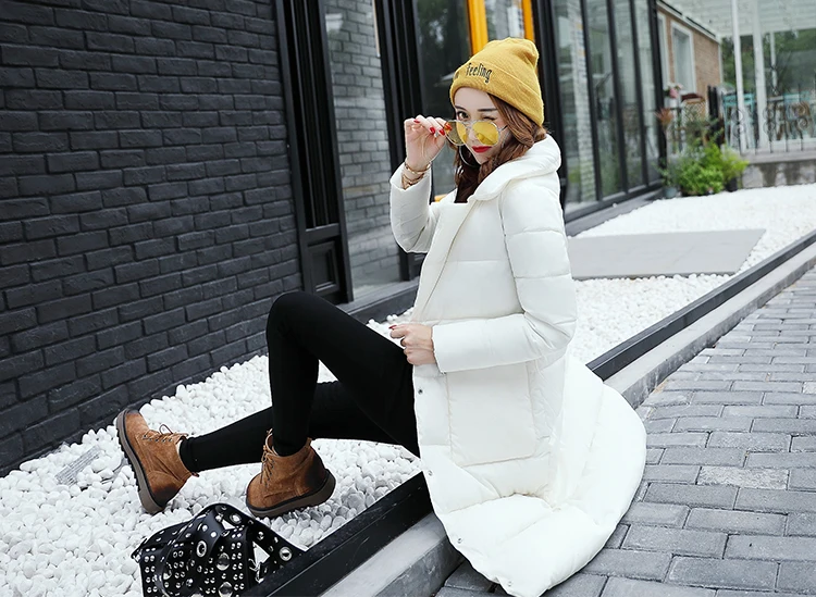 Matelassé Moyen Femme Green rouge Candy Avec Chaud D'hiver Doudoune Poches V army Couleur Vestes Neck rose gris Parkas blanc orange Manteau Noir long Femmes Rembourré 2017 7nTx66