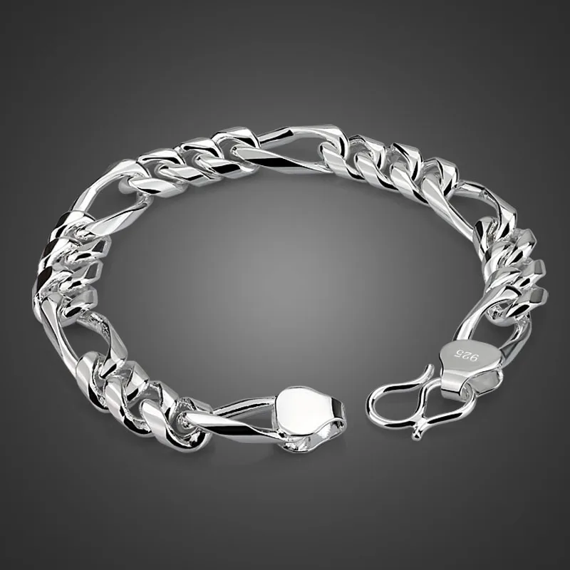 Yasmin твердый плетеный браслет из стерлингового серебра 925 пробы трендсеттер Модный Ювелирный браслет для мужчин