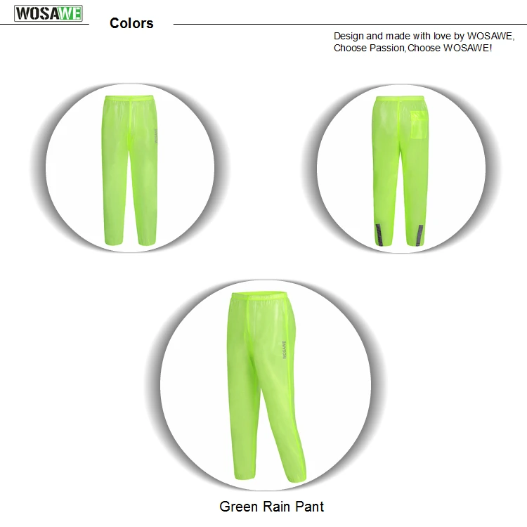 WOSAWE Велосипедный спорт дождь брюки для девочек ветрозащитный для мужчин женщин MTB Дорожный велосипед Велоспорт Спортивная