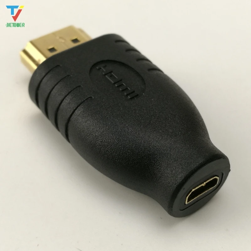 100 шт./лот черный HDMI штекер микро гнездо для HDMI адаптер конвертер Походное зарядное устройство для мобильных телефонов цифровые камеры