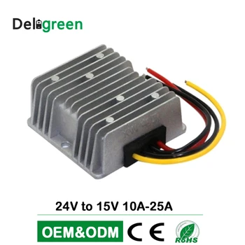 

Industrial Grade DC 24V to 15V 10A 15A 20A 25A Aluminum shell Buck DCDC Inverters 15V 375W max