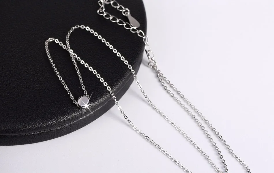 ORSA JEWELS модное 925 пробы серебряное круглое ожерелье с подвеской s 44 см для женщин Настоящее серебряное ожерелье ювелирный подарок SN04