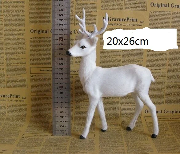large white resin deer head