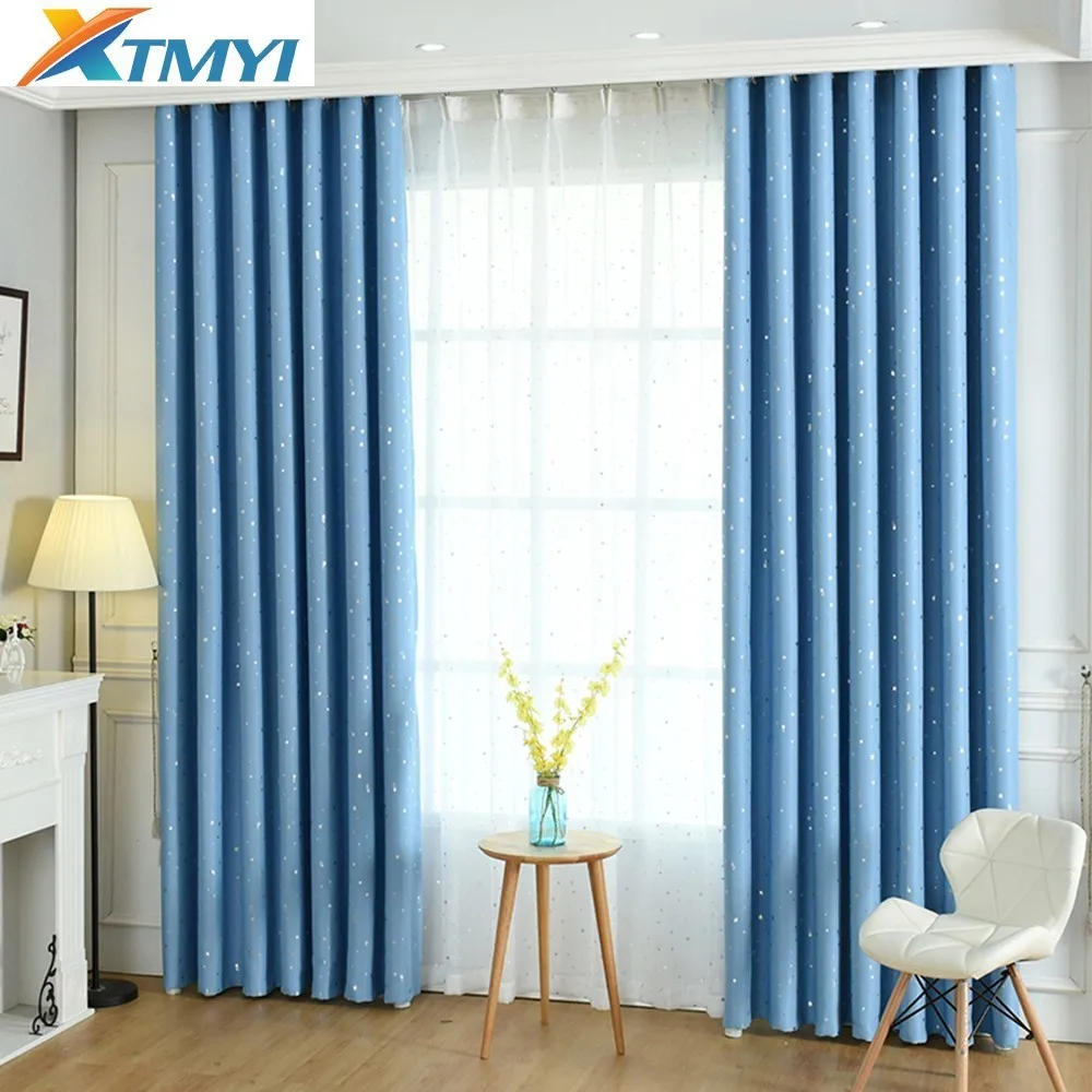 

Star Children Blackout curtains for living room kids room curtain girls Cartoon Window Fabric custom made