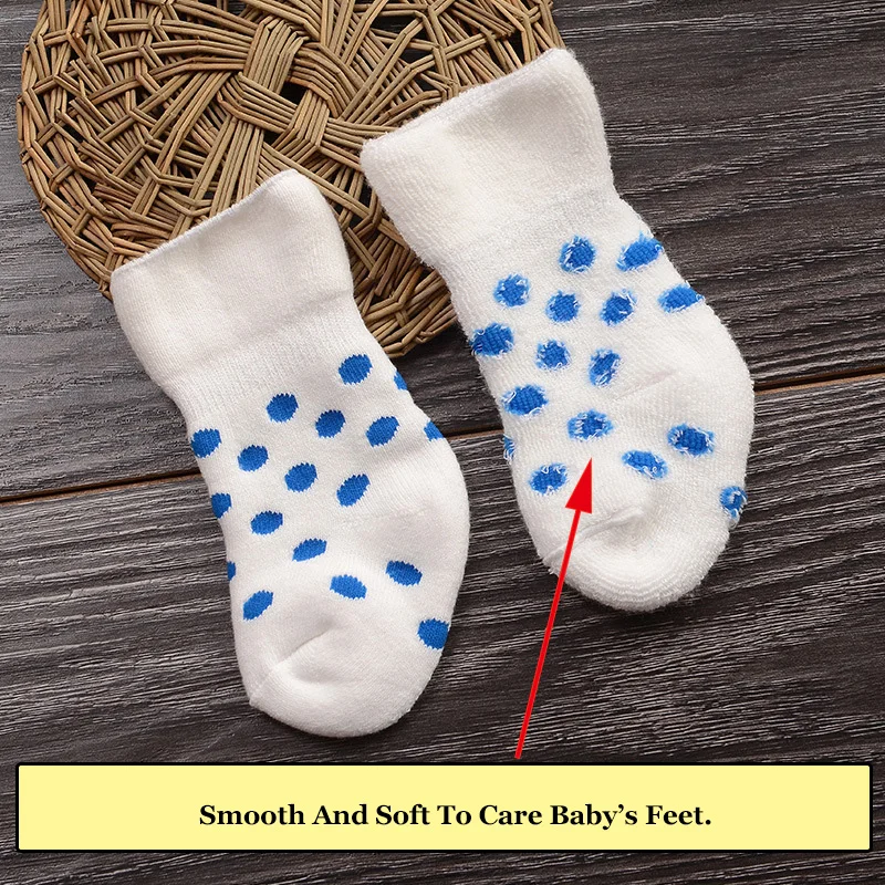 Tikilisa/Хлопковые носки для малышей От 0 до 2 лет для новорожденных; Мягкие плотные теплые носки для маленьких мальчиков и девочек; сезон осень-зима; милые махровые носки для малышей