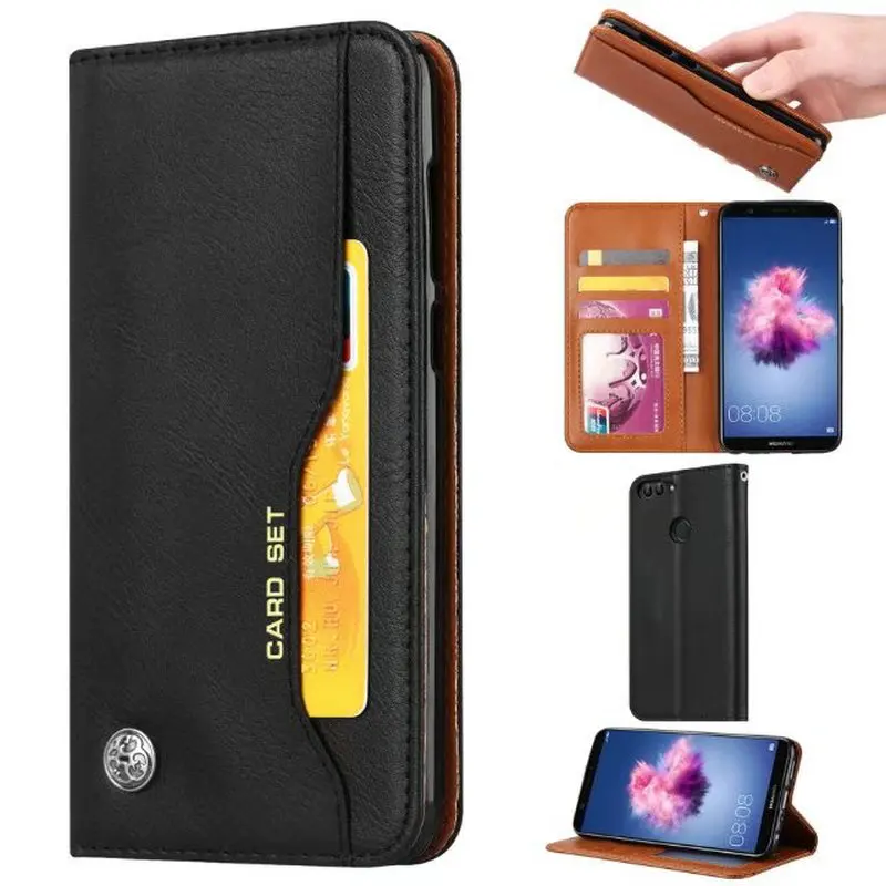  GalaxyA8 Plus 2018 case  Mobfone Wallet Luxury PU Skin Flip Magnet Stand Cover for Samsung Galaxy A