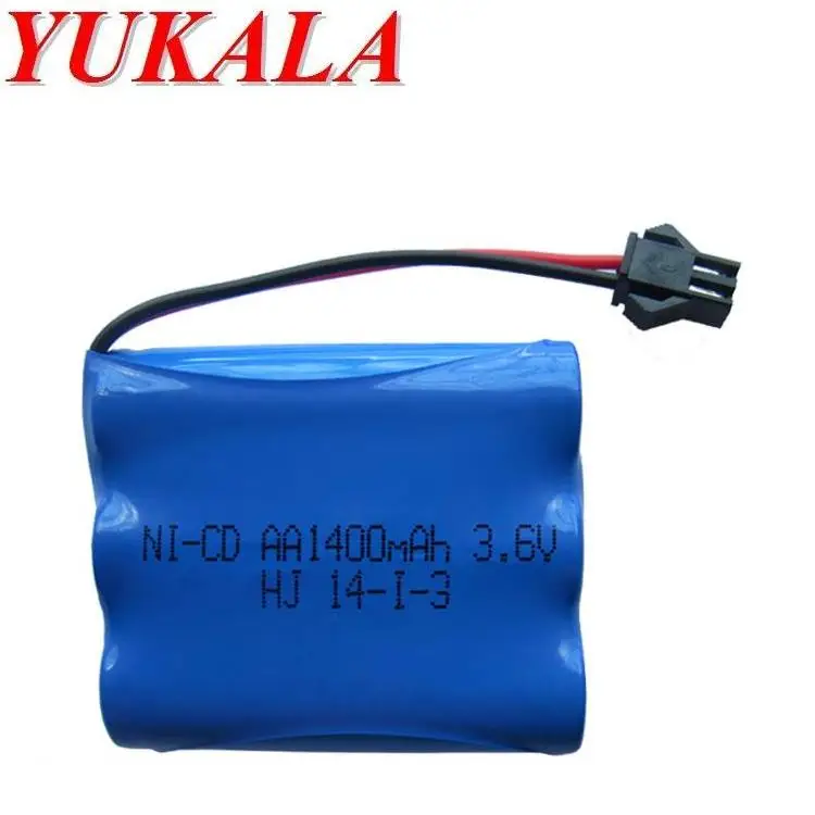YUKALA 2pcs SM plug 3.6v 1400 mAh Ni-CD AA battery for RC car RC tank RC boat free shipping YUKALA 2pcs SM plug 3.6v 1400 mAh Ni-CD AA battery for RC car RC tank RC boat free shipping