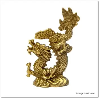 

A copper dragon seat ornaments Zodiac dragon transportation increased power to suppress the villain copper Dragon