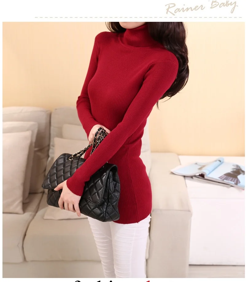 2018DRL Sweater Women Turtleneck Pullover Ladies Shirt Hot Sale Female Warm Clothing female knitted sweater high quality 22