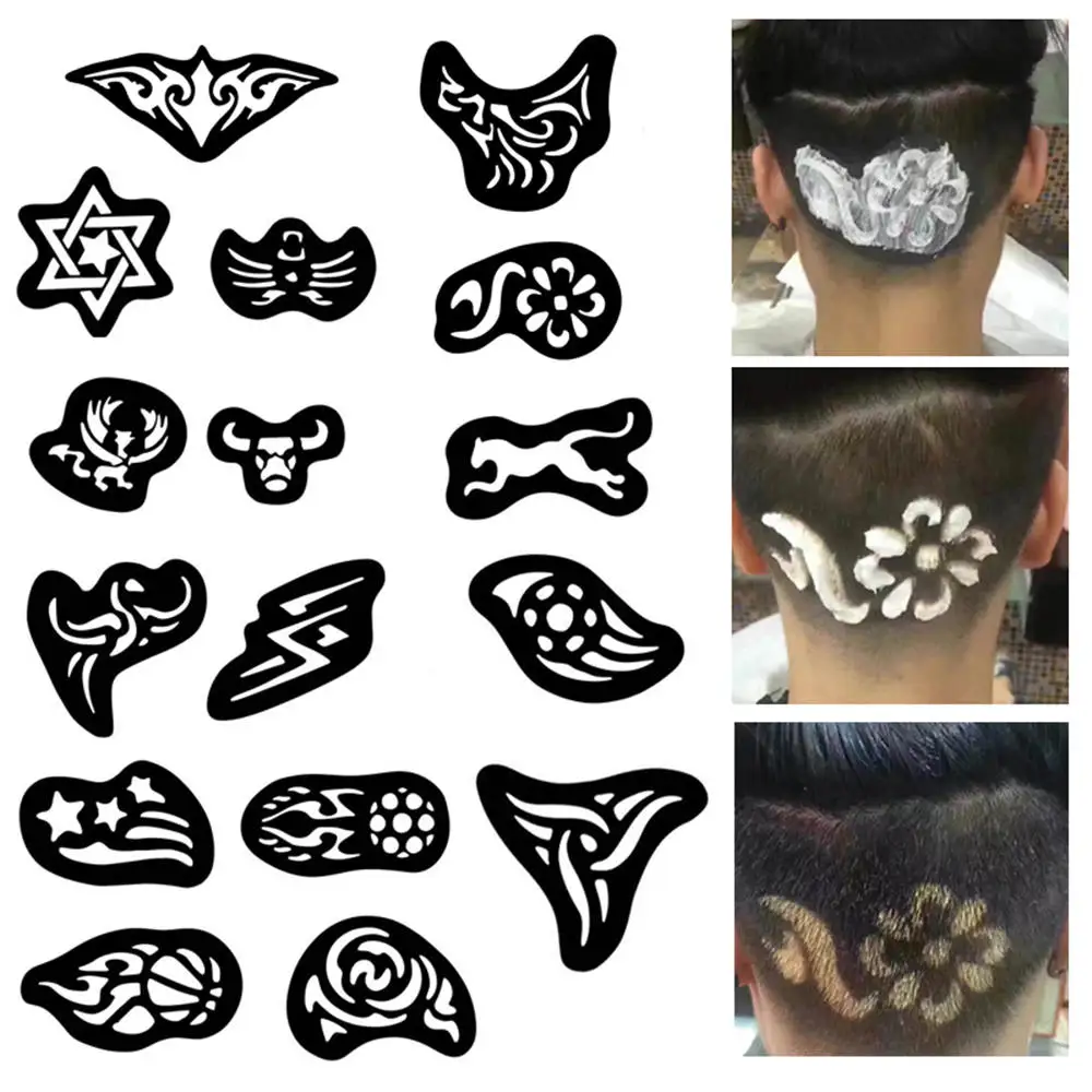 

Hair Tattoo Template Hair Trimmer Carved Coloring Cool Hairstyling Tool DIY Hairdressing Model Trimmer Salon Barber