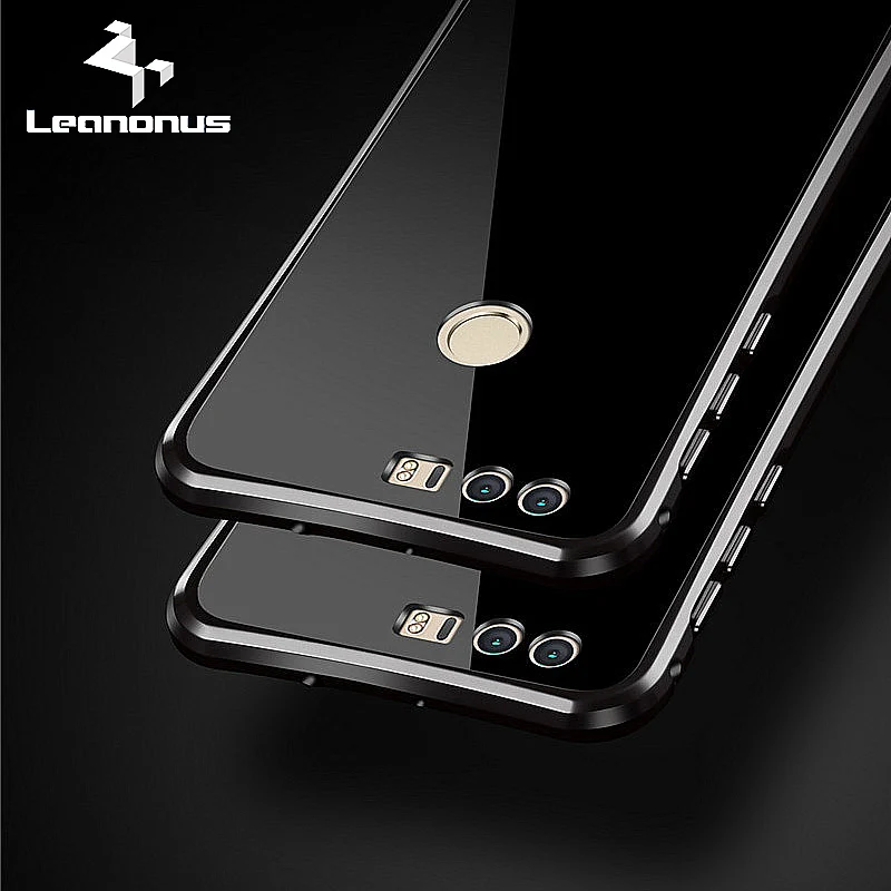 Металлический Чехол Leanonus для huawei Honor8 Honor 9 V9 алюминиевая рамка + PC 2 в 1 чехол задняя