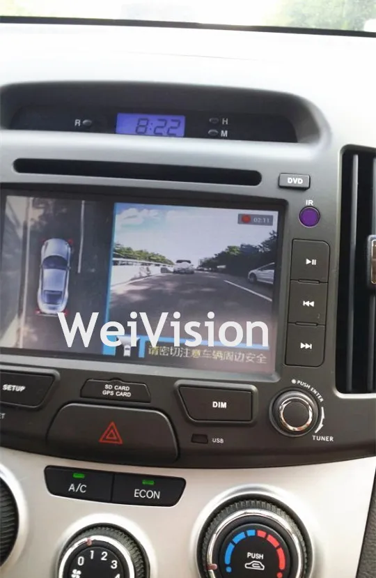 Автомобильный видеорегистратор WEIVISION 360 с видом системой записи птичьего полета