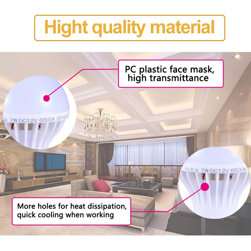 Светодиодный E27 лампочка Bombillas светодиодный DC 12 В 5 Вт 7 Вт 9 Вт 12 Вт умные лампы 12 вольт ампулы светодиодный s лампы светильник для наружного кемпинга светильник ing
