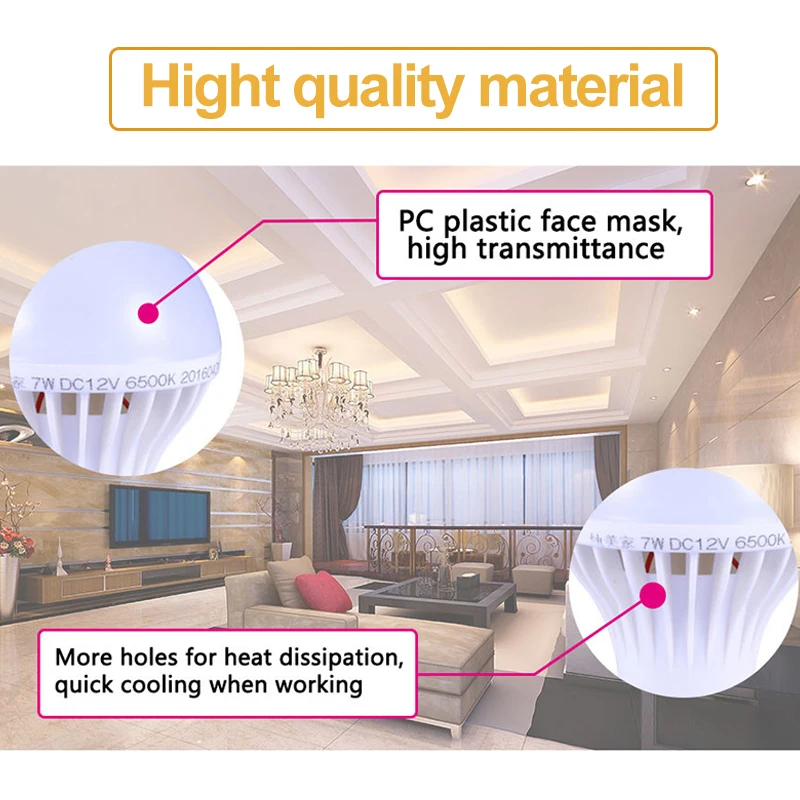 Светодиодный светильник E27 12 в пост. Тока 5 Вт 7 9 Вт|lampada led|lampada led 12wled e27 light bulbs |
