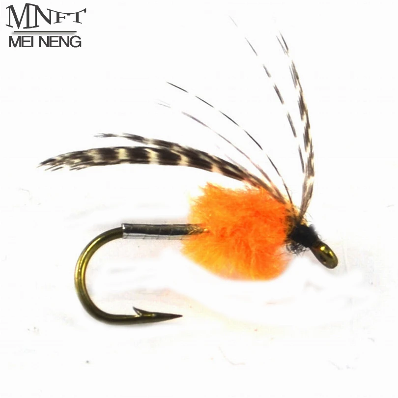 

MNFT 10PCS Orange Nymph Body Fly Mayfly Bug for Trout Fly Fishing Lure Bait  Lure Hooks 8# or 6#