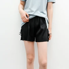 Silk Cute Gril Women’s Safety Short Pants Femme Women Black White Loose Sexy Lace Summer Panties Female Knickers AB028