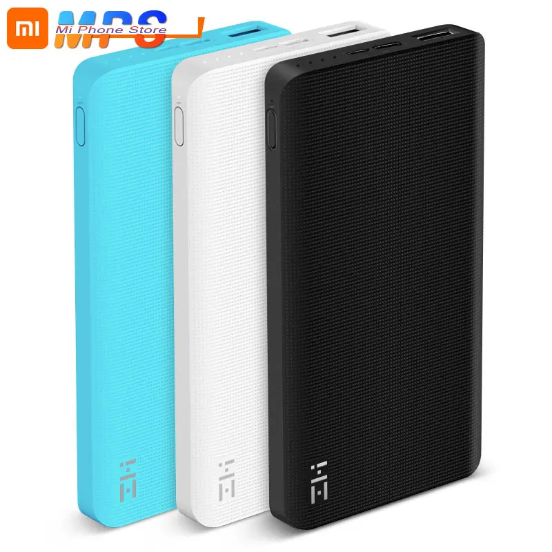 

Xiaomi ZMI 10000 mAh Power Bank External Battery 10000mAh Powerbank portable charging Type-C-way Quick Charge 2.0 for iPhone