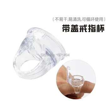 

10pcs Tattoo Pigment Ink Ring Cups Eyelash Extend Glue Holder Container With Lid Cover Cap Permanent Makeup Microblading Tool